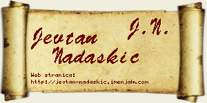 Jevtan Nadaškić vizit kartica